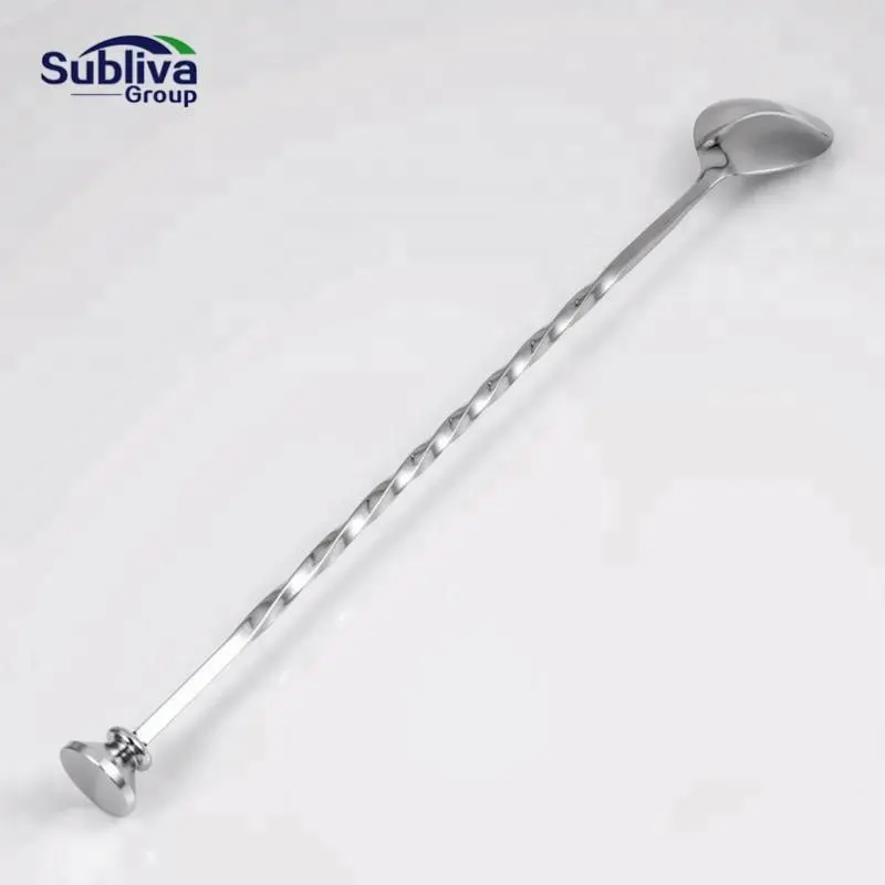 270 millimetri di metallo swizzle agitatore bastoni swizzle bastone d'argento bar cucchiaio cucchiaio cucchiaio cucchiaio da cocktail
