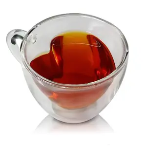 80ml heat resistant espresso cup and saucer tea cup and saucer holder glass coffee cup and saucer