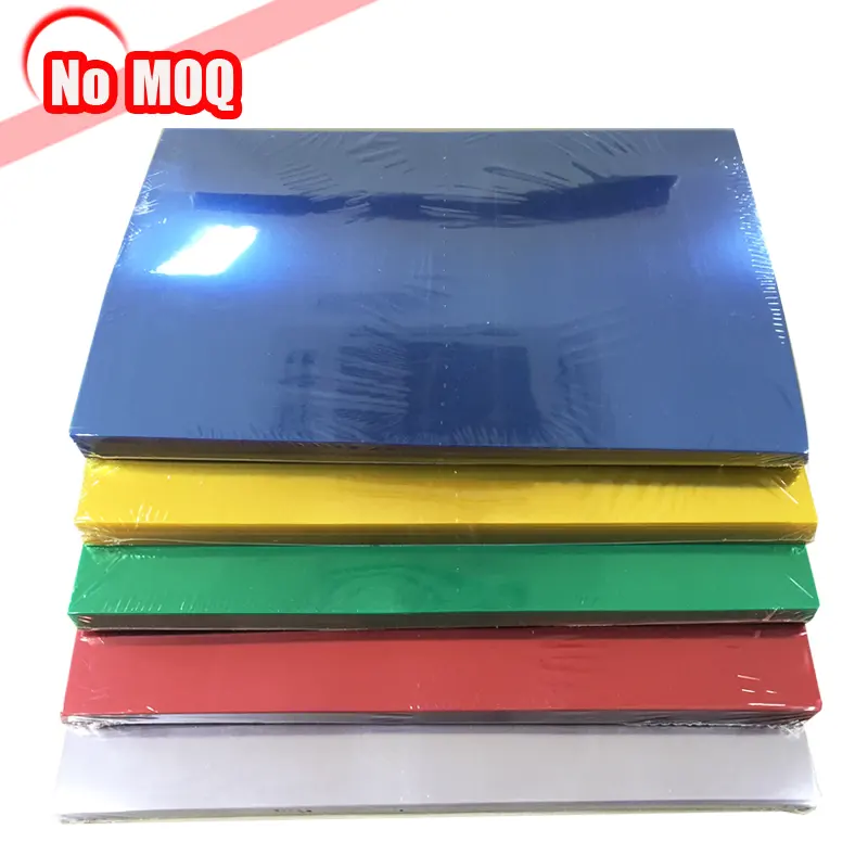 MOQ 공장 가격 다채로운 투명 플라스틱 a4 pvc 바인딩 커버