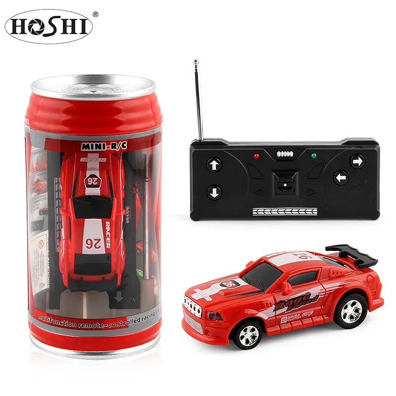 HOSHI 20 KM/H Coke Can Mini RC Đài Phát Thanh Xe Từ Xa Điều Khiển Micro Racing Car 4 Tần Số Đồ Chơi Cho Trẻ Em Quà Tặng RC Mô Hình