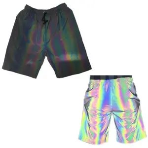 Nachtlicht Reflective Shorts Männer Frauen Alle Reflective Summer Beach Short Hip Hop Glänzende Blink Short Pants für Paare Y11782