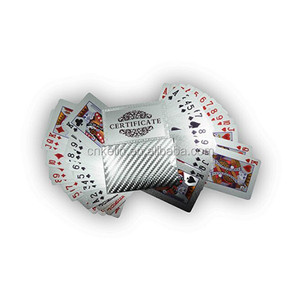 Custom <strong>Blank</strong> Playing <strong>Cards</strong> in Silver Color with Guarantee <strong>Card</strong> and Wooden Box