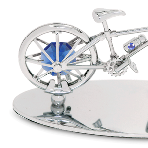 Crystocraft Classical Chrome Plated Metal <b>Crafts</b> Miniature Bike Ornament Bicycle Figurine Brilliant Cut <b>Crystals</b> 10x5.1cm 0.1kg - Product Image 3