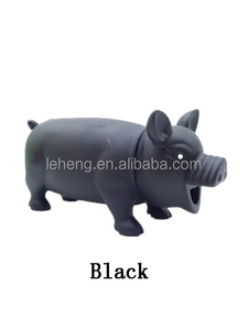 ของเล่นสัตว์รูปหมูบีบอัดอัดพลาสติกสีสันสดใสขนาดกลาง