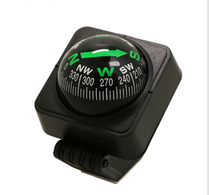 Boussole de voiture de boule de base adhésive en plastique noir précis pour le <span class=keywords><strong>camping</strong></span> - Product Image 2