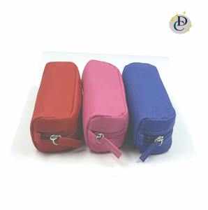 Bolsa de lápices de lona/poliéster, delgada y colorida, con logotipo OEM, más barata - Product Image 5