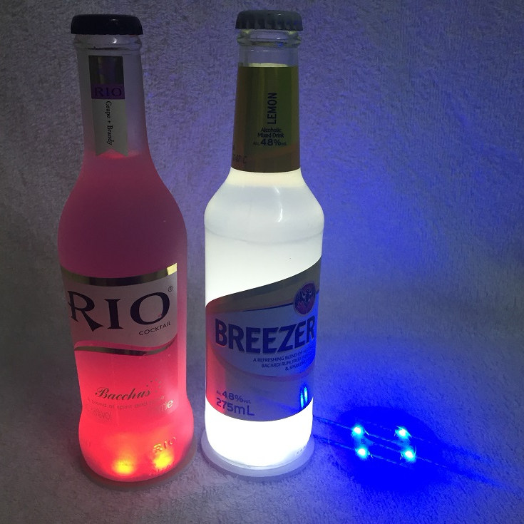 Светодио дный светодиодная наклейка для светодио дный бутылки светодиодная мигающая бутылка м 3 м наклейка Coaster