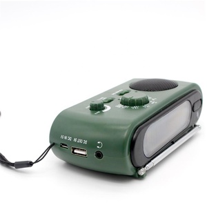 Xách Tay Khẩn Cấp Năng Lượng Mặt Trời Crank AM FM Cắm Trại Đài Phát Thanh Với Đèn Pin LED Đèn Nhấp Nháy - Product Image 3