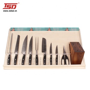 Cửa hàng bán lẻ truy cập hàng đầu rõ ràng Acrylic dao gỗ dao kéo Set hiển thị chủ trường hợp đứng - Product Image 2