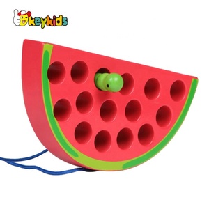 Nueva llegada <span class=keywords><strong>gusano</strong></span> comer piña juguete de <span class=keywords><strong>madera</strong></span> de roscado para bebé desarrollo temprano W11E092 - Product Image 2