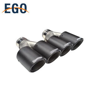 Silencieux d'échappement à double embout en fibre de carbone de haute qualité une entrée KRAPOVIC 2.5 "sortie 3.5" - Product Image 1