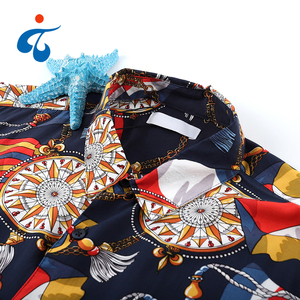 New Arrivals OEM 100 Rayon Colorful Hawaiian Clothing <strong>African</strong> Print <strong>Shirts</strong> <strong>Men</strong> - Product Image 3