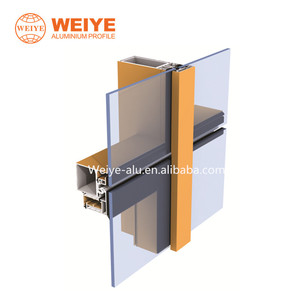 Foshan Alumínio Quadro do Fabricante Melhor Preço Comercial Cortina Parede Perfil Alumínio - Product Image 2