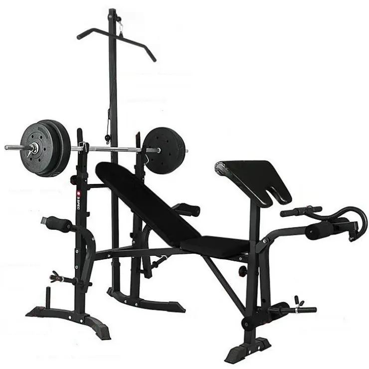 ZYFIT Trọng Lượng Băng Ghế Dự Bị Với Chân Mở Rộng Curl Lift Nhà Phát Triển Đính Kèm Và Squat Rack Đứng