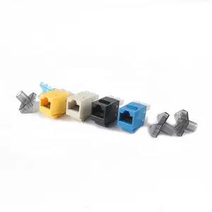 מכירה לוהטת רשת מודול נקבה 180 תואר כפול 110IDC UTP 8P8C RJ45 cat6 keystone ג 'ק עבור טלקום חלקים