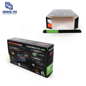 Bán buôn nhỏ gấp các tông giấy bao bì hộp với cán bóng và dập nổi lớn màu đen Card đồ họa lưu trữ trường hợp - Product Image 4