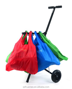 ポータブル折りたたみ式スーパーマーケットショッピングカート（フック付き）カスタマイズ可能な工業グレード園芸用手工具 - Product Image 1