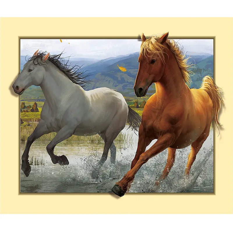 Stereoscopic full drill diamond painting running horse diy diamond painting kit