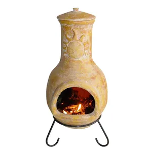 ticari bahçe kil chiminea toptan