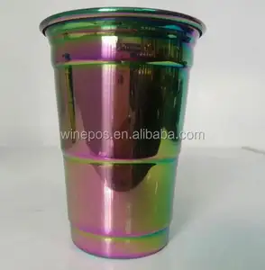 wine bucket, rainbow plating, rainbow barware, rainbow cups, cups