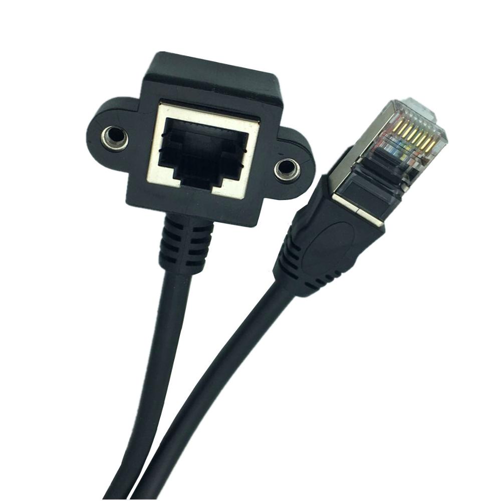 В наличии вниз угол Ethernet кабель-удлинитель для RJ45 винт для крепления на панель Сетевой удлинитель патч-корд