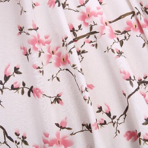 चेरी खिलना मुद्रित 100% पॉलिएस्टर धकेल Microfiber कपड़े - Product Image 2