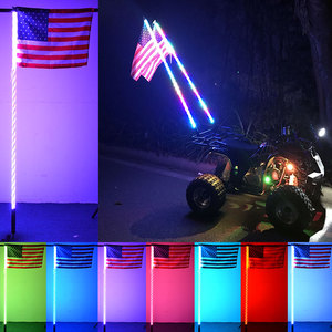 300 patrones transparente Flexible Tube Auto Conmutación de antena/persecución/Baile de color LED Atv antena látigo - Product Image 1