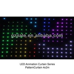 SD amazing dmx led animation curtain wall for dj for studio