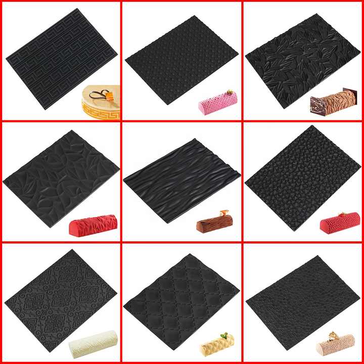 Silicone Lace Mold Flower Shape Lace Mat Border Decoration Fondant Cake Decorating Sugar Lace Pad Baking Pastry