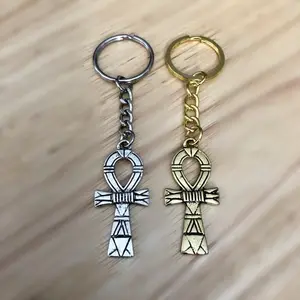 Custom zinc alloy cross keychain/religious cross key chain