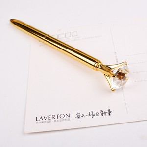 2017 nuevo diseño de la pluma de cristal con <span class=keywords><strong>el</strong></span> diamante grande bolígrafo encima como regalo de bodas - Product Image 6