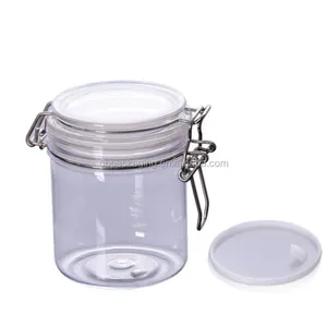 Ermetico rotonda 500ml PET trasparente di plastica filo di metallo clip di kilner vaso per il cibo preservare