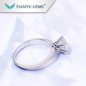 per sempre un 1.25ct moissanite del diamante 14 k/18 K anello di nozze di diamante/anello di fidanzamento - Product Image 4