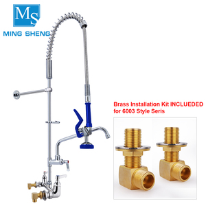 Hoge Kwaliteit Professionele OEM Wandmontage Commerciële Industriële Keuken Messing Pre-Spoel <span class=keywords><strong>UPC</strong></span> Spray Unit Sink Kraan