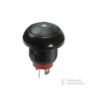 Tampa redonda led interruptor de botão 12mm