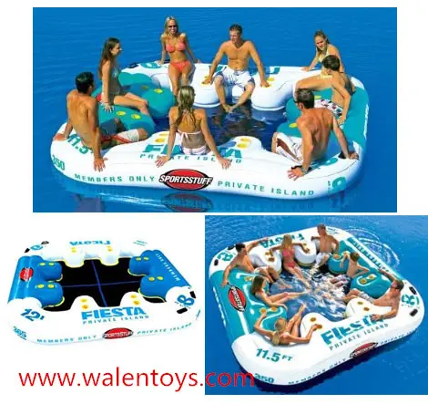 Mejor calidad diversión mundo multijugador inflable tropical isla flotante