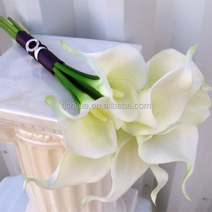 Gros fleurs artificielles réel tactile calla lily wedding décoration - Product Image 1