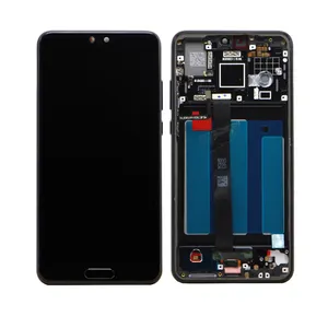 Cep telefonu LCD için Huawei P20 LCD ekran dokunmatik ekranlı sayısallaştırıcı grup değiştirme için Huawei P20 LCD çerçeve ile