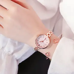 Relógio de pulso de quartzo e feminino, relógio de luxo casual e impermeável, estilo moderno, 2019