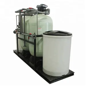 FRP tanque de resina Duplex 10m 3/hr sistema de purificador de água para remover a dureza da água de Troca Iônica