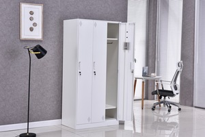 3 puerta galvanizado blanco armario de acero para el personal de la Oficina y los estudiantes de la escuela - Product Image 5