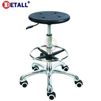 Chaise de salle blanche ESD, tabouret de laboratoire ESD en PU, chaise antistatique avec roulettes