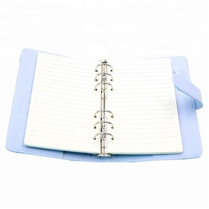 Wholesale A7 PU <strong>Leather</strong> Hardcover Loose-Leaf Journal Diary Organizer <strong>Notebook</strong> 6 Holes Ring Binder <strong>Refillable</strong> - Product Image 5