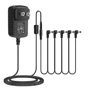 Adaptateur d'alimentation électrique à pédale, pour guitare électrique, effet guitare, 9V, DC 1a, avec câble, cordon à chaîne marguerite à 5 voies