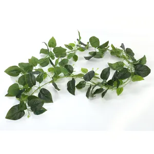 12pcs 2M Ivy Green Fake Leaves Garland Vine Foliage Rattan String