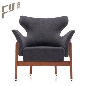 Leisure modern fabric and wooden framework office chairs - Product Image 2