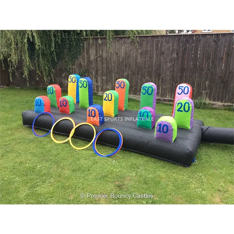 Juego de anillo gigante inflable para niños y adultos, juego de lanzamiento divertido para jugar al aire libre, hoopla