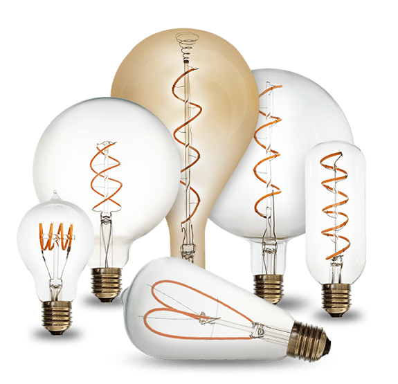 ST64 Antique Edison Bulb 5W 6w Dimmable Soft LED Filament 220V/240V E27 Base Spiral Design Light Bulb
