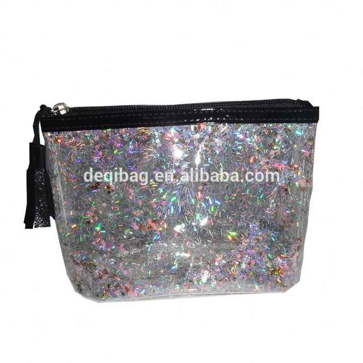 Glitter makeup bag wholesale hotsell