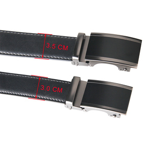 Cintura da uomo di qualità all'ingrosso senza fori Logo privato automatico a cricchetto scorrevole 35mm <span class=keywords><strong>cinture</strong></span> in pelle da uomo - Product Image 6